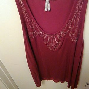 Vanity Maroon Tank Top